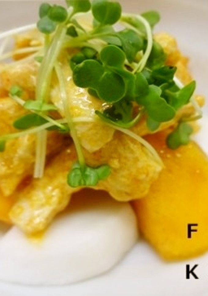 鶏肉と柿とかぶの棒々鶏風-レシピのメイン写真