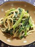 レンジで簡単♪もやしとニラの胡麻マヨ和え