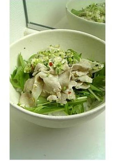 ゆで豚のネギ塩ダレ丼-レシピのメイン写真