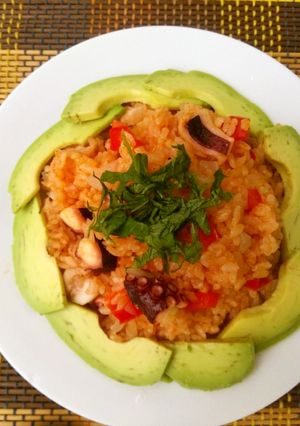 家族が絶賛♪野菜ジュースで洋風たこ飯-レシピのメイン写真
