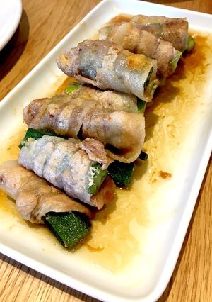 夏バテ防止！オクラとアスパラの梅肉巻き-レシピのメイン写真