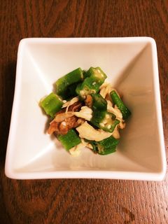 梅とオクラとささみの簡単和風サラダ-レシピのメイン写真