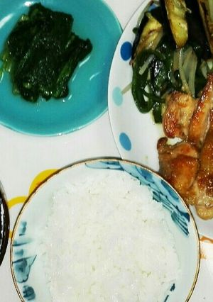 照り焼きチキン定食-レシピのメイン写真