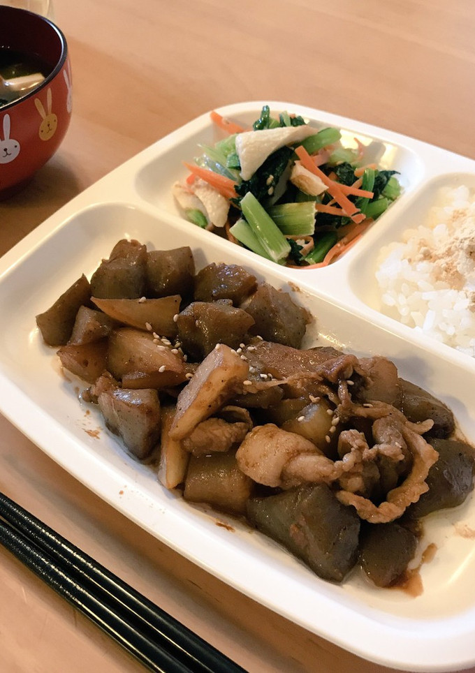 豚バラ大根と蒟蒻の味噌炒め-レシピのメイン写真