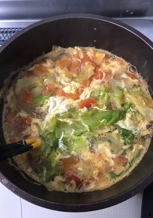 簡単！栄養たっぷり！トマト卵スープ-レシピのメイン写真