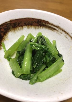 小松菜だけ！小松菜のごま油炒め-レシピのメイン写真