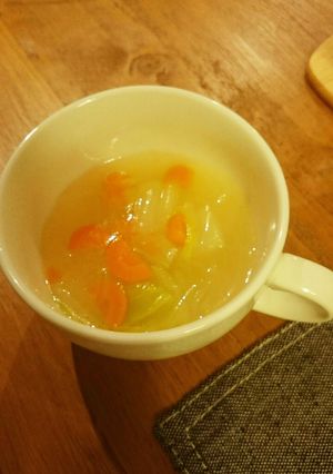 白菜と人参のマロニー中華スープ-レシピのメイン写真