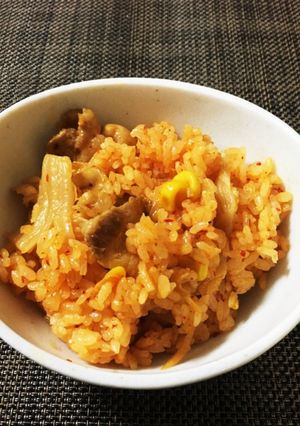 炊飯器で!ぱぱっとキムチ飯-レシピのメイン写真