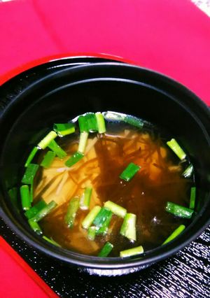 もずくと､エノキ茸のスープ！-レシピのメイン写真