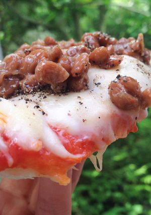 朝食パンがヘルシーに!納豆ピザトースト-レシピのメイン写真