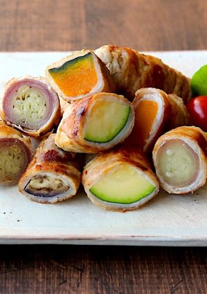 液体塩こうじで！夏野菜の肉巻き♪-レシピのメイン写真