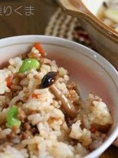 鶏そぼろ混ぜご飯-レシピのメイン写真