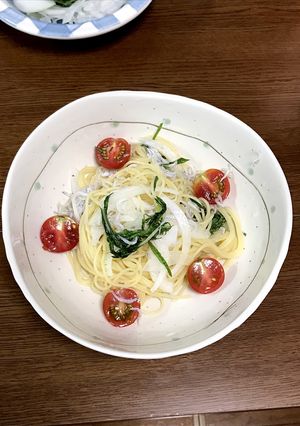 夏はサッパリ！らっきょ酢の冷製パスタ-レシピのメイン写真