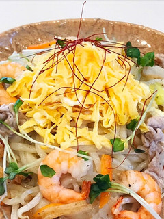 稲庭で海老入り塩焼うどん-レシピのメイン写真