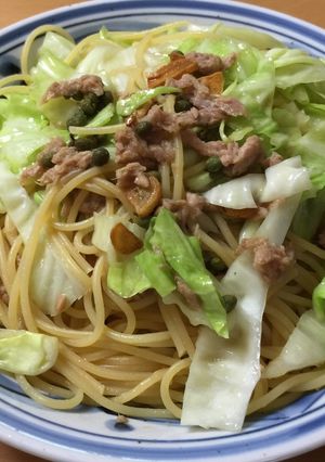 男飯 ツナとキャベツの和風ペペロンチーノ-レシピのメイン写真