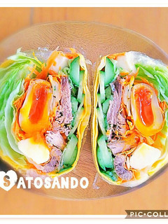 薄焼き卵わんぱくサンド♥低糖質ダイエット-レシピのメイン写真