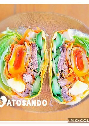 薄焼き卵わんぱくサンド♥低糖質ダイエット-レシピのメイン写真