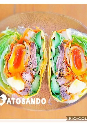 薄焼き卵わんぱくサンド♥低糖質ダイエット-レシピのメイン写真