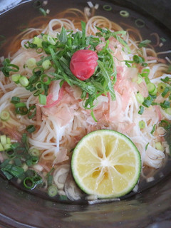 梅と薬味のぶっかけ素麺-レシピのメイン写真