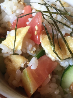 納豆と夏野菜のちらし寿司-レシピのメイン写真