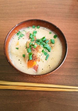 朝食に♡野菜とベーコンの豆乳味噌スープ-レシピのメイン写真