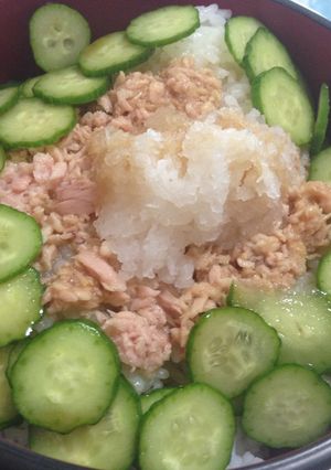 ツナときゅうり、大根おろしのあっさり丼-レシピのメイン写真