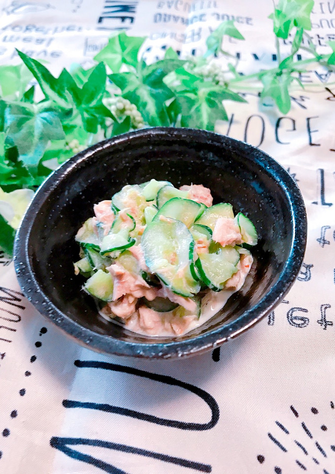 鰹節で♡きゅうりとツナの和風マヨサラダ-レシピのメイン写真