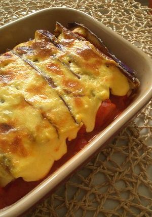 茄子とトマトソースの重ね焼き-レシピのメイン写真