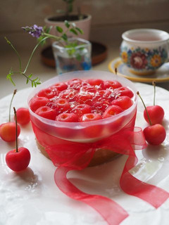 フレッシュなさくらんぼのケーキ♫-レシピのメイン写真