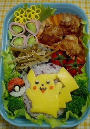 キャラ弁。ピカチュウ弁当♪-レシピのメイン写真