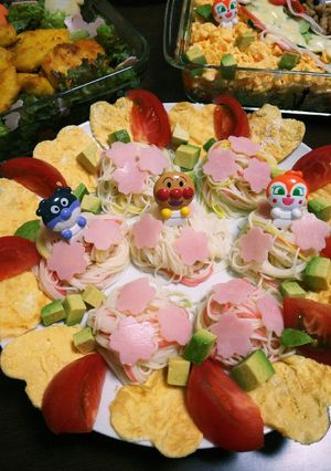 アンパンマン♪そうめんの飾り付け-レシピのメイン写真