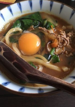 夏バテ防止⁉︎卵入スパイシーカレーうどん-レシピのメイン写真