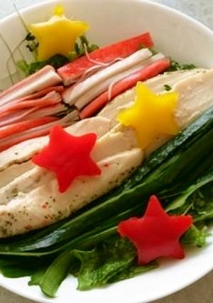 七夕にも★ サラダチキンを使ったサラダ-レシピのメイン写真
