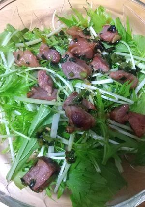 牛タンの水菜サラダ-レシピのメイン写真