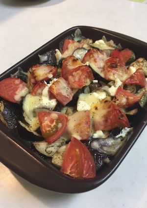 グリルで簡単☆なすとトマトのチーズ焼き-レシピのメイン写真