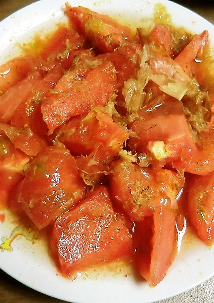 トマトの大量消費！おかかかけ白だし浸し～-レシピのメイン写真