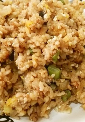 ナス消費に！簡単、ヘルシーなチャーハン♪-レシピのメイン写真