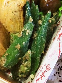 簡単!お弁当に麺つゆでオクラのごま和え☆-レシピのメイン写真