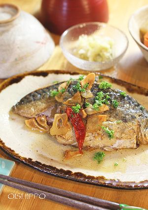 皮がパリパリ~塩さばにんにくソテー-レシピのメイン写真