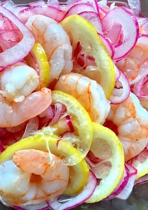 夏にぴったり♪海老のレモン酢マリネ♪-レシピのメイン写真