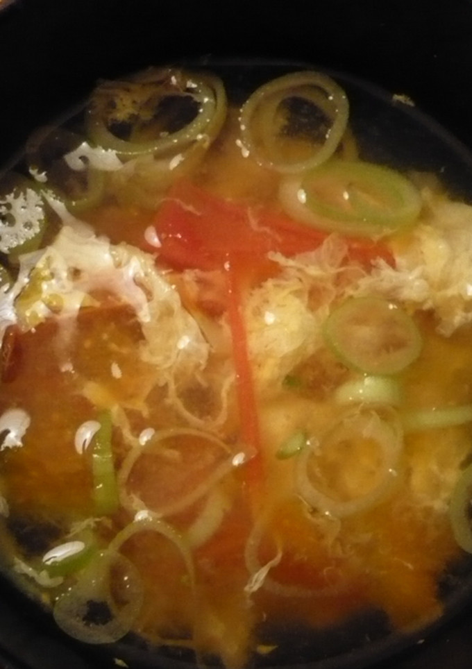 トマトと卵の暖かいスープ-レシピのメイン写真