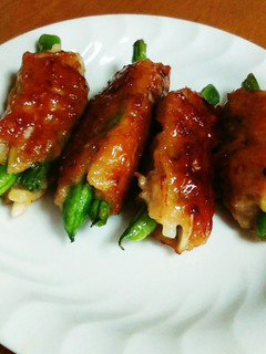 いんげんのひき肉ロール(減塩レシピ)-レシピのメイン写真