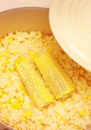 夏！簡単！ルクルーゼでとうもろこしごはん-レシピのメイン写真