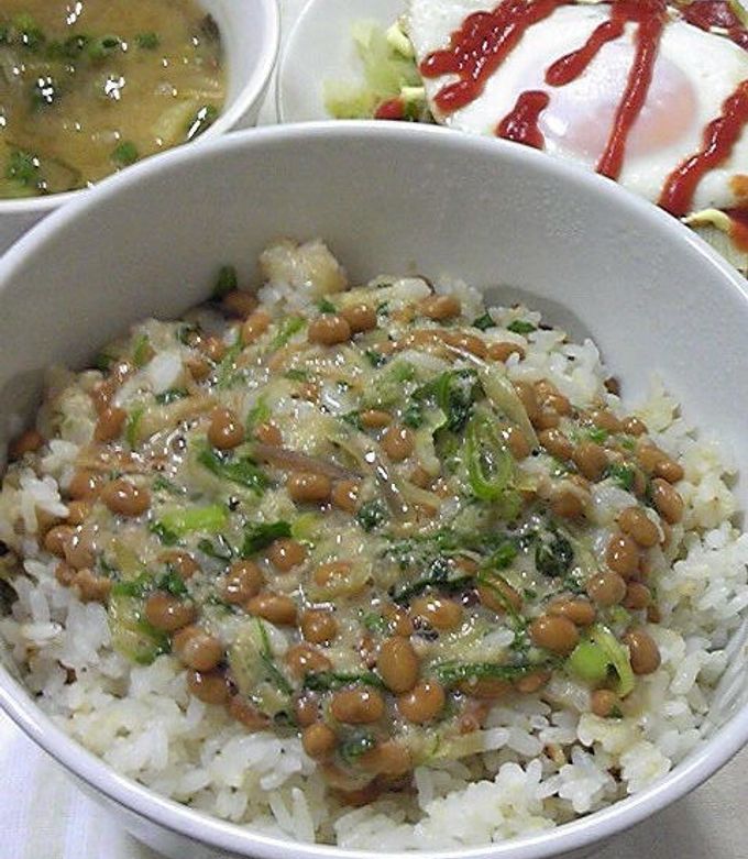 薬味たっぷり！納豆とろろご飯-レシピのメイン写真