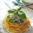 おろし胡瓜としらすの冷製パスタ