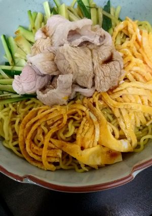茹で豚の甜麺醤冷やし中華-レシピのメイン写真