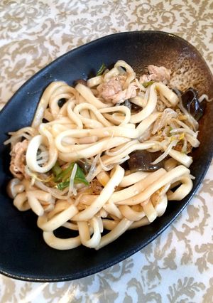野菜たっぷり太うどん炒め-レシピのメイン写真