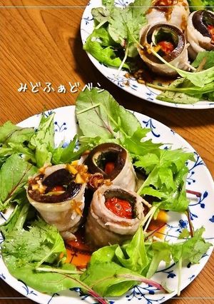 レンジでチン♪トマトの豚茄子巻き中華風-レシピのメイン写真