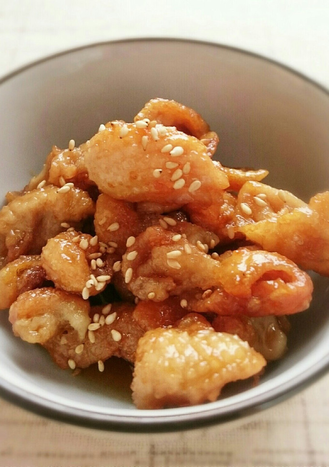 簡単おつまみ★鶏皮の甘辛-レシピのメイン写真