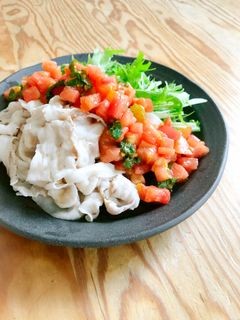 豚しゃぶサラダ☆青じそトマトだれ-レシピのメイン写真
